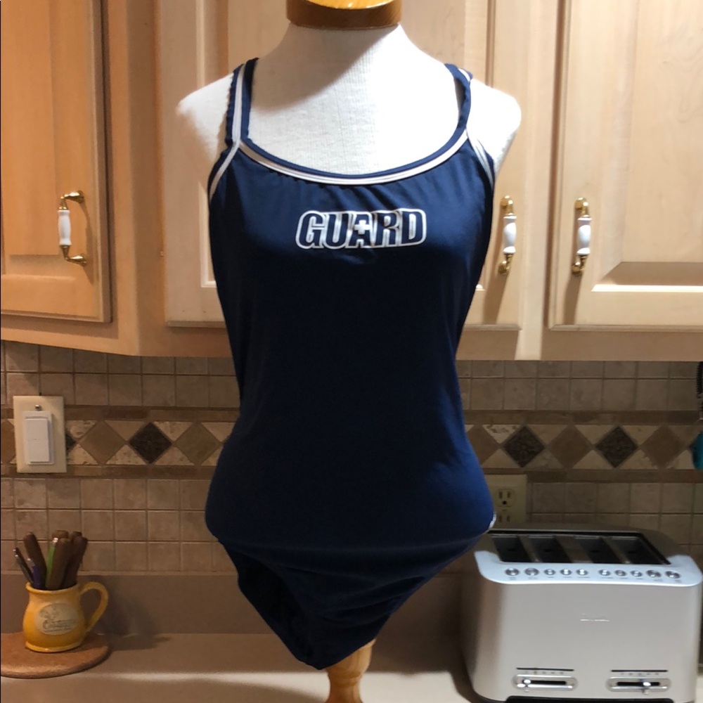 Women's Navy Blue Lifeguard Swimsuit Sz. 42 (16)